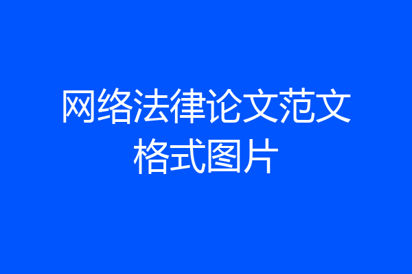 网络法律论文范文格式图片
