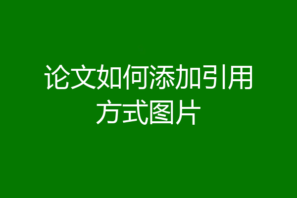 论文如何添加引用方式图片