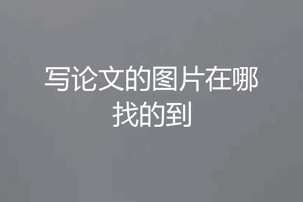 写论文的图片在哪找的到
