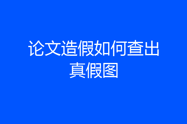 论文造假如何查出真假图