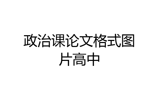政治课论文格式图片高中