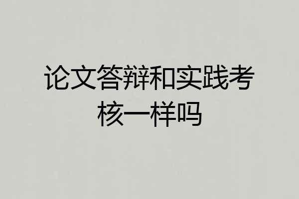 论文答辩和实践考核一样吗