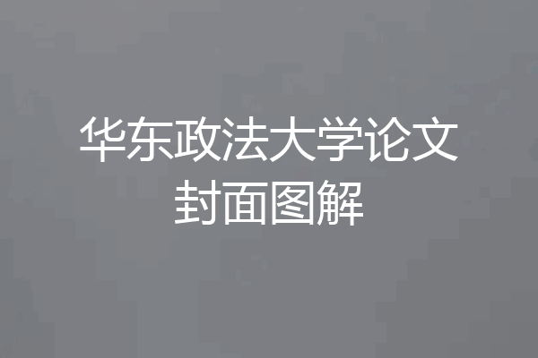 华东政法大学论文封面图解
