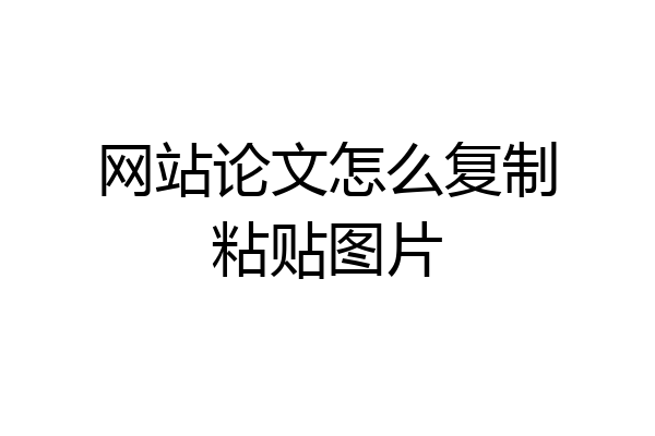 网站论文怎么复制粘贴图片