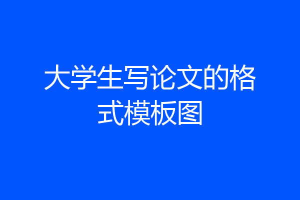 大学生写论文的格式模板图