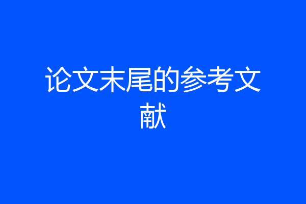论文末尾的参考文献