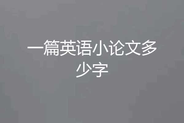 一篇英语小论文多少字