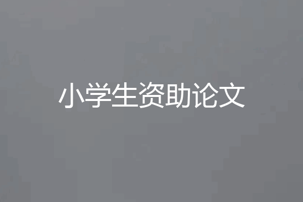 小学生资助论文