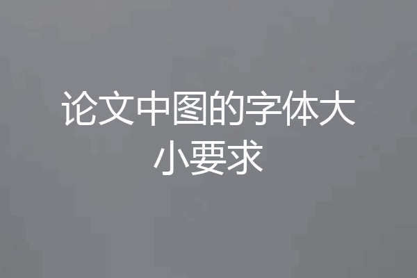论文中图的字体大小要求