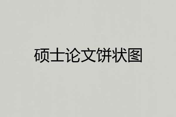 硕士论文饼状图