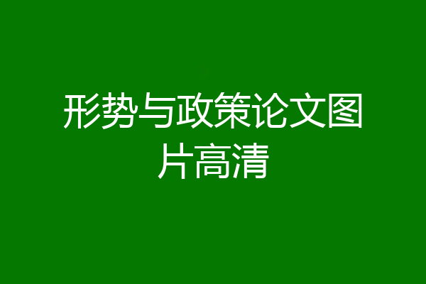 形势与政策论文图片高清