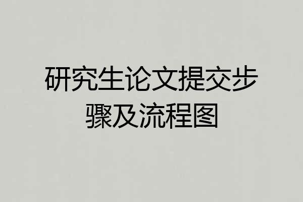 研究生论文提交步骤及流程图