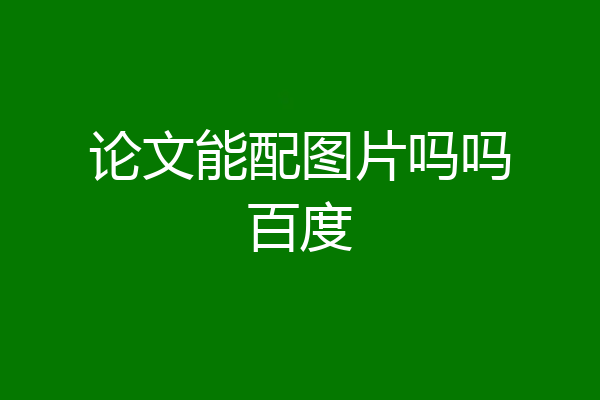 论文能配图片吗吗百度