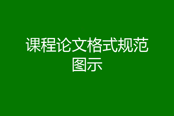 课程论文格式规范图示