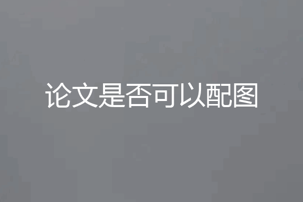 论文是否可以配图