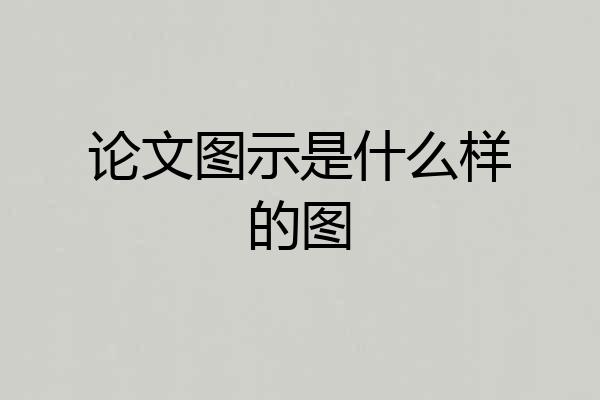论文图示是什么样的图