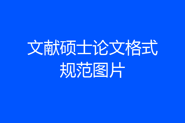 文献硕士论文格式规范图片