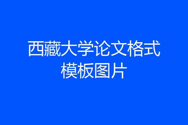 西藏大学论文格式模板图片