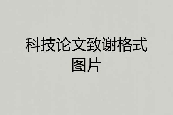 科技论文致谢格式图片