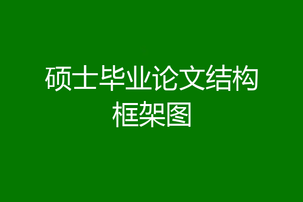硕士毕业论文结构框架图
