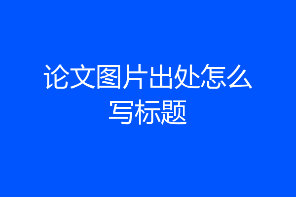 论文图片出处怎么写标题