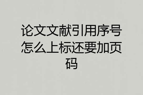 论文文献引用序号怎么上标还要加页码