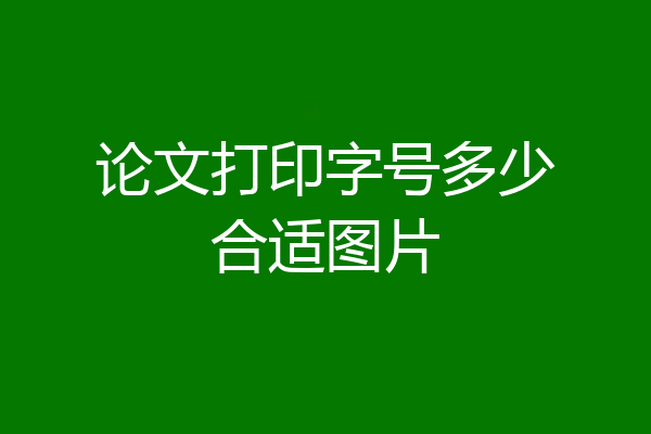 论文打印字号多少合适图片