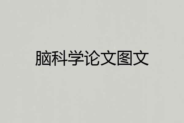 脑科学论文图文