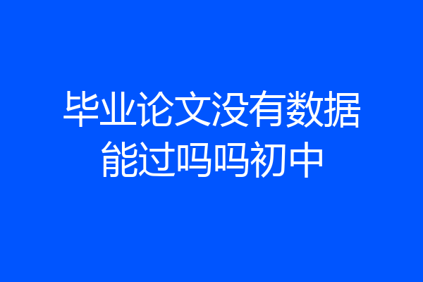 毕业论文没有数据能过吗吗初中