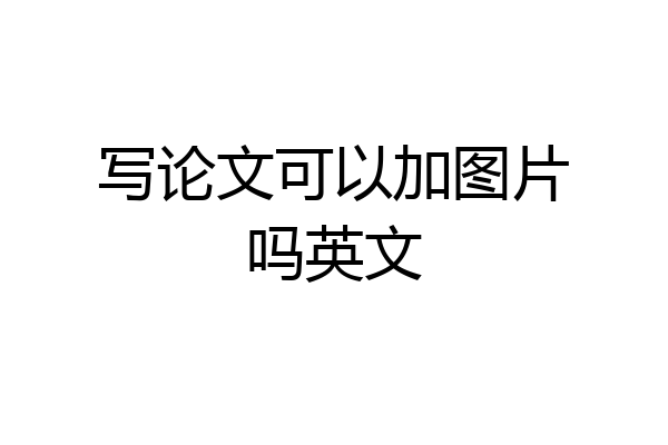 写论文可以加图片吗英文