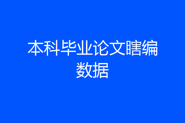 本科毕业论文瞎编数据
