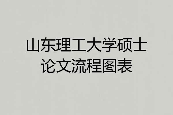 山东理工大学硕士论文流程图表