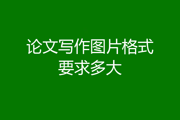 论文写作图片格式要求多大
