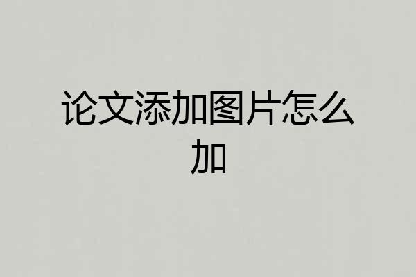 论文添加图片怎么加