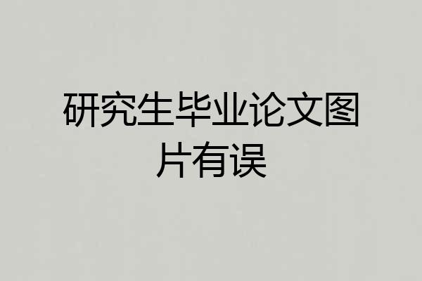 研究生毕业论文图片有误