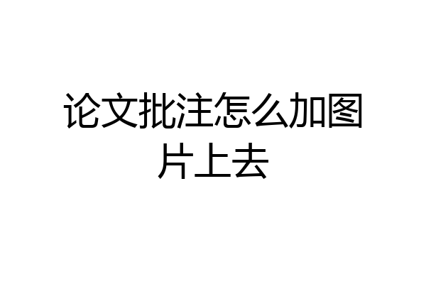 论文批注怎么加图片上去