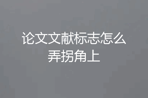 论文文献标志怎么弄拐角上