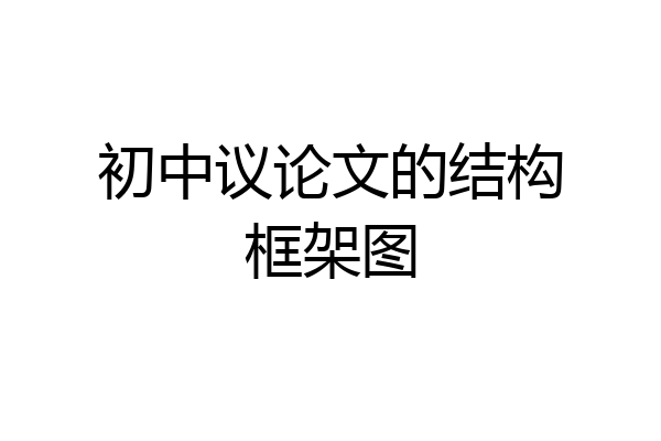 初中议论文的结构框架图