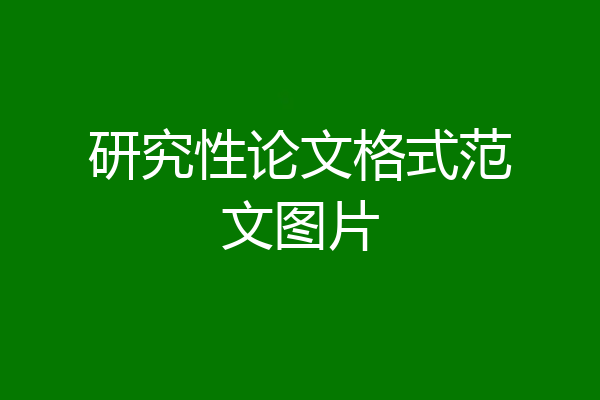 研究性论文格式范文图片