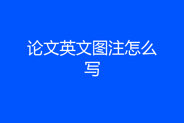 论文英文图注怎么写