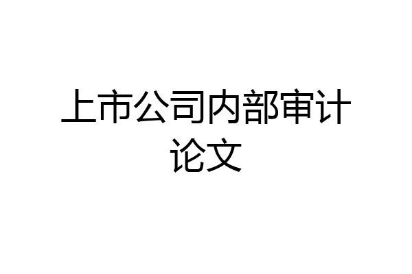 上市公司内部审计论文