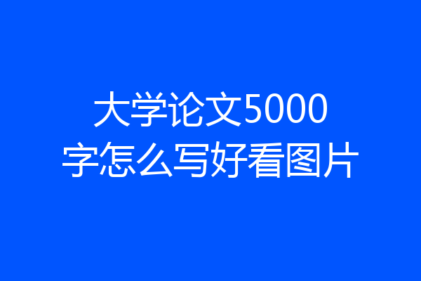 大学论文5000字怎么写好看图片