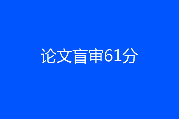 论文盲审61分