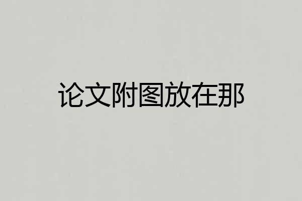 论文附图放在那