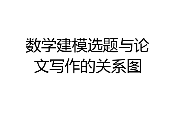 数学建模选题与论文写作的关系图