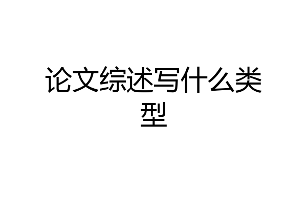 论文综述写什么类型