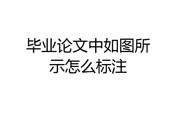 毕业论文中如图所示怎么标注