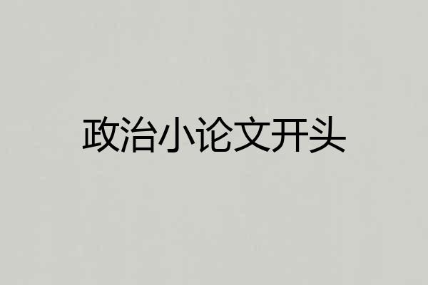 政治小论文开头