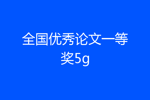 全国优秀论文一等奖5g