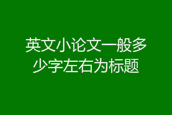 英文小论文一般多少字左右为标题
